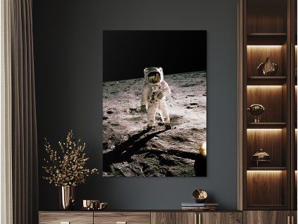 Obraz Buzz Aldrin - Prvý krok na Mesiaci (Farba rámu Bez rámu, Povrchová úprava Matná, Veľkosť obrazu A4)