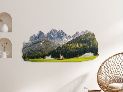 Farebný obraz Talianske Dolomity (Povrchová úprava Matná, Rozmer obrazu 27 x 63 cm)
