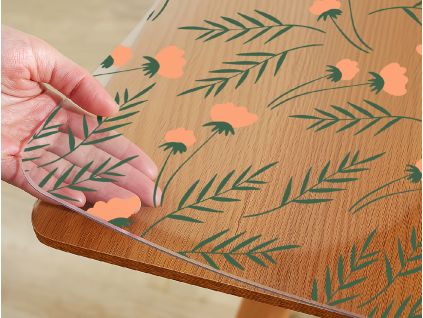 68715 7 makke sklo farebne kvety pvc folia na stol na mieru