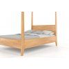 Masívna posteľ s nebesami Canopy buk (Farba Prírodná, Rozmer postele 200 x 200 cm)