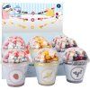 Drevené korálky Candy 1 kelímok - červená