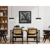Drevený obraz Bambusové listy (Farba obrazu Sivá, Rozmer obrazu 22,5 x 22,5 cm)