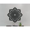 Mandala z dreva na stenu Kvet (Farba obrazu Sivá, Rozmer obrazu 31,5 x 31,5 cm)