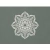 Mandala z dreva na stenu Kvet (Farba obrazu Biela)