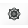 Mandala z dreva na stenu Kvet (Farba obrazu Sivá, Rozmer obrazu 31,5 x 31,5 cm)