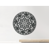 Drevená mandala Kruh (Farba obrazu Sivá, Rozmer obrazu 31,5 x 31,5 cm)