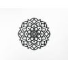 Drevená mandala na stenu Rozkvit (Farba obrazu Sivá, Rozmer obrazu 31,5 x 31,5 cm)