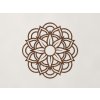3D drevená mandala Kvet (Farba obrazu Orech)