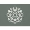 3D drevená mandala Kvet (Farba obrazu Biela)