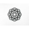 3D drevená mandala Kvet (Farba obrazu Sivá, Rozmer obrazu 31,5 x 31,5 cm)