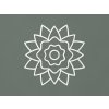 Kvetinová mandala z dreva (Farba obrazu Biela)