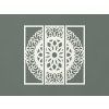 3-dielna drevená mandala Symetria (Farba obrazu Biela)