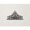 Polovičná mandala z dreva Ornament (Farba obrazu Čierna)