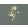 Drevená nálepka Astronaut (Farba obrazu Prírodná)