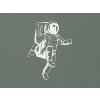 Drevená nálepka Astronaut (Farba obrazu Biela)