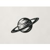 Drevená dekorácia Planéta Saturn (Farba obrazu Čierna)