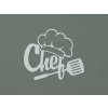 Drevená dekorácia Chef (Farba obrazu Sivá)