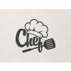 Drevená dekorácia Chef (Farba obrazu Antracit)