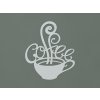 Drevená nálepka na stenu Coffee (Farba obrazu Sivá)