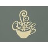 Drevená nálepka na stenu Coffee (Farba obrazu Prírodná)