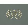 Drevená dekorácia Krígle piva (Farba obrazu Prírodná)