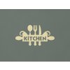 Drevená dekorácia Kitchen (Farba obrazu Prírodná)