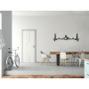 Drevená dekorácia Káva s EKG