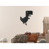 Detská nálepka na stenu Dinosaurus (Farba obrazu Sivá, Rozmer obrazu 26,5 x 22,5 cm)