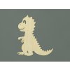 Drevená nálepka do detskej izby Dinosaurík (Farba obrazu Prírodná)
