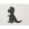 Drevená nálepka do detskej izby Dinosaurík (Farba obrazu Antracit)