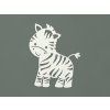 Detská nálepka na stenu Zebra (Farba obrazu Biela)