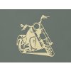 Drevená nálepka na stenu Chopper (Farba obrazu Prírodná)