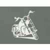 Drevená nálepka na stenu Chopper (Farba obrazu Biela)