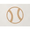 Drevená nálepka Baseballová lopta (Farba obrazu Dub Jasný)