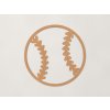 Drevená nálepka Baseballová lopta (Farba obrazu Buk Bavaria)