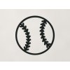 Drevená nálepka Baseballová lopta (Farba obrazu Čierna)