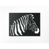 Drevený obraz na stenu Zebra (Farba obrazu Sivá, Rozmer obrazu 22,5 x 30 cm)