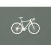 Drevená nálepka na stenu Bicykel (Farba obrazu Biela)