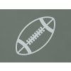 Drevená nálepka Lopta na Rugby (Farba obrazu Sivá)