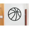 Drevená nálepka Basketbalová lopta (Farba obrazu Sivá, Rozmer obrazu 22,5 x 22,5 cm)