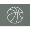 Drevená nálepka Basketbalová lopta (Farba obrazu Sivá)