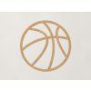 Drevená nálepka Basketbalová lopta (Farba obrazu Dub Jasný)