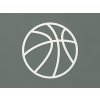 Drevená nálepka Basketbalová lopta (Farba obrazu Biela)