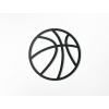Drevená nálepka Basketbalová lopta (Farba obrazu Sivá, Rozmer obrazu 22,5 x 22,5 cm)