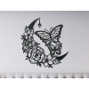 3D nálepka Kvetinový ornament s motýľmi