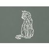 Nálepka na stenu Polygonálna mačka (Farba obrazu Biela)