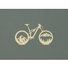 Drevená nálepka Horský bicykel (Farba obrazu Prírodná)