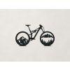 Drevená nálepka Horský bicykel (Farba obrazu Čierna)