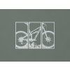 3-dielny obraz Bicykel (Farba obrazu Sivá)
