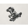 Drevená nálepka na stenu Skateboardista (Farba obrazu Antracit)